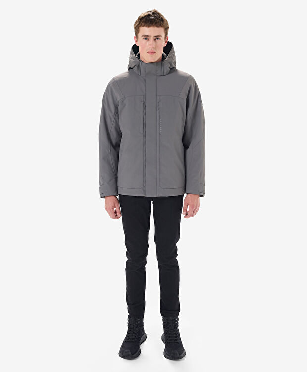 Erkek Antrasit Su Geçirmez Kaz Tüyü Mont - 4