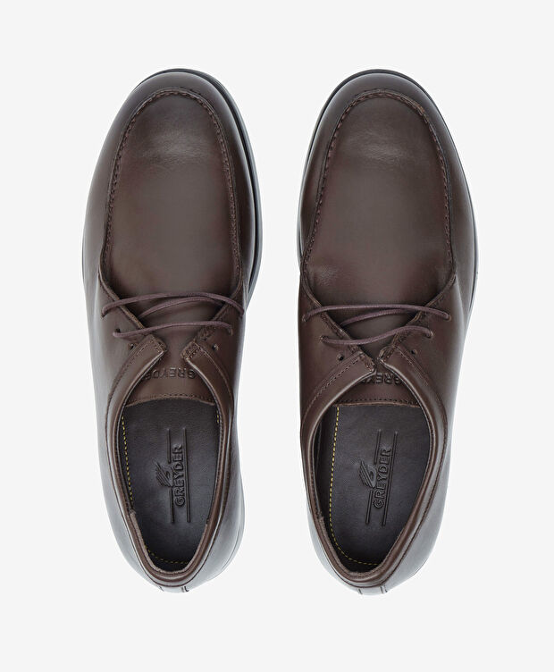 Erkek Kahverengi Hakiki Deri Ayakkabı - 5