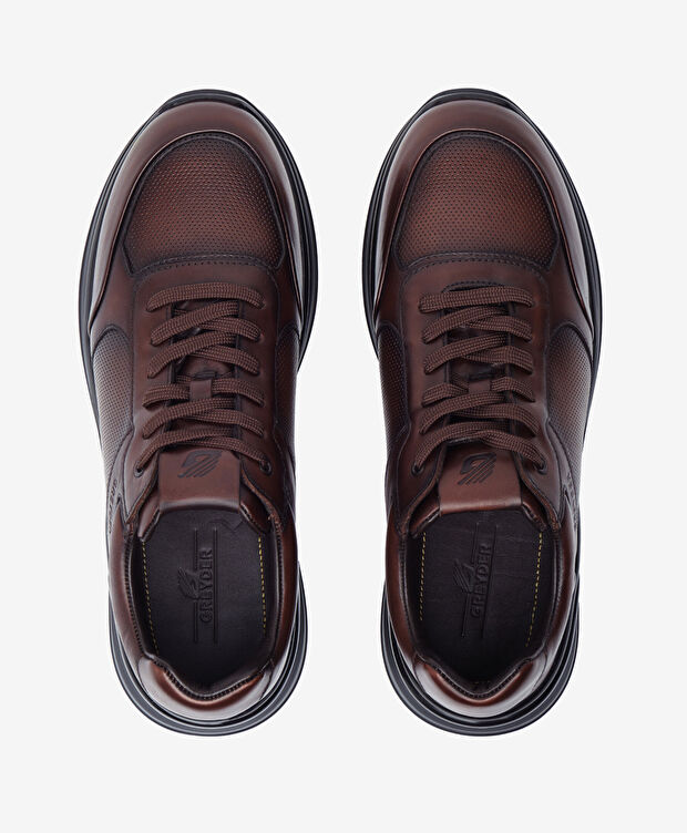 Erkek Kahverengi Hakiki Deri Ayakkabı - 5