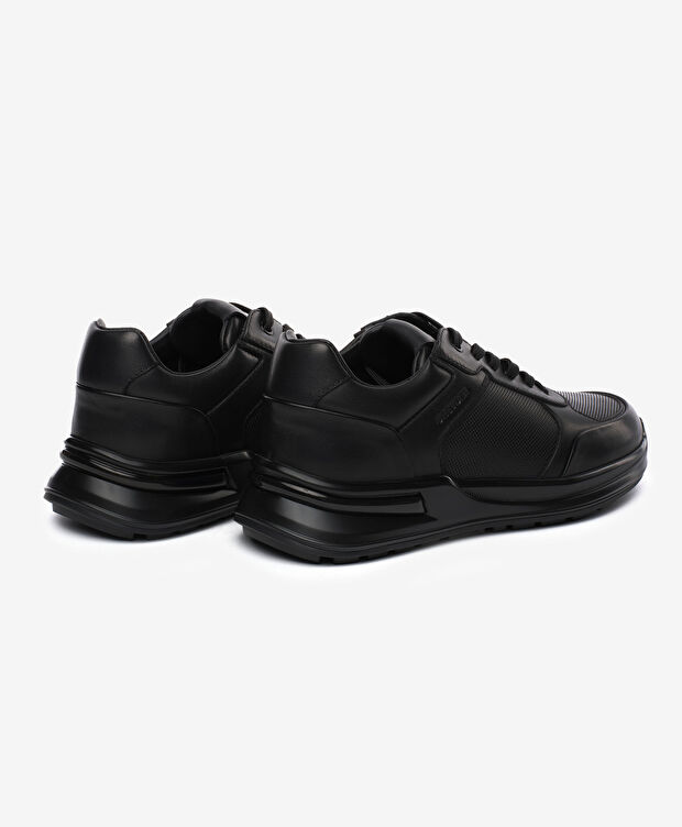 Erkek Siyah Hakiki Deri Ayakkabı - 4