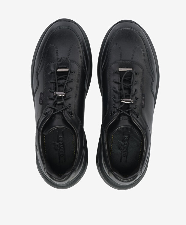 Erkek Siyah Hakiki Deri Ayakkabı - 5