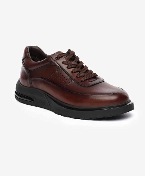 Erkek Kahverengi Hakiki Deri Ayakkabı - 2