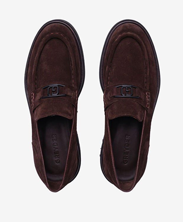 Erkek Kahverengi Hakiki Deri Loafer Ayakkabı - 5