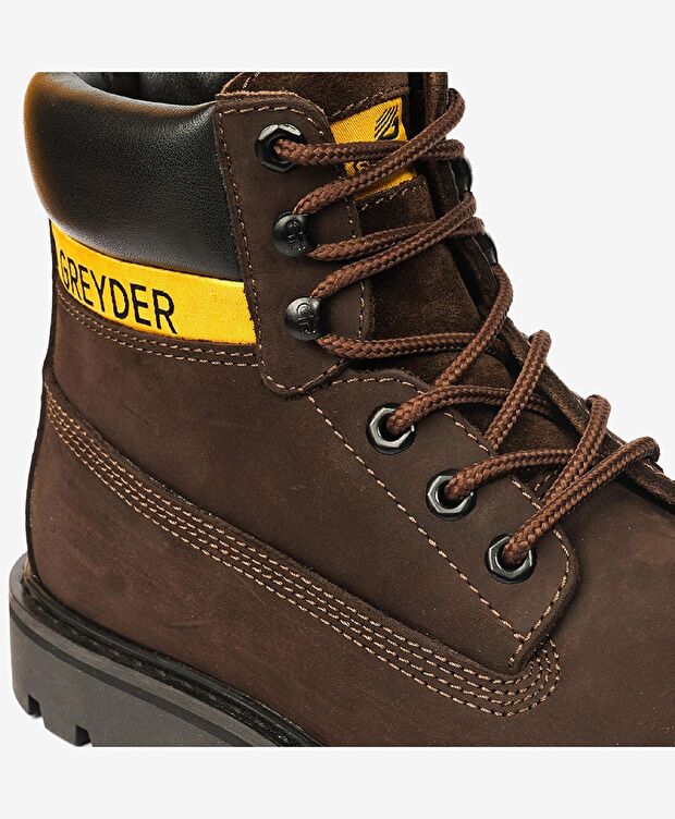 Erkek Kahverengi Hakiki Deri Bot - 4