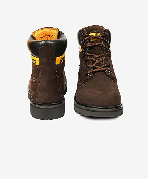 Erkek Kahverengi Hakiki Deri Bot - 6