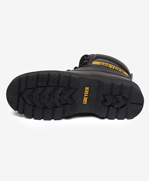 Erkek Siyah Hakiki Deri Bot - 5