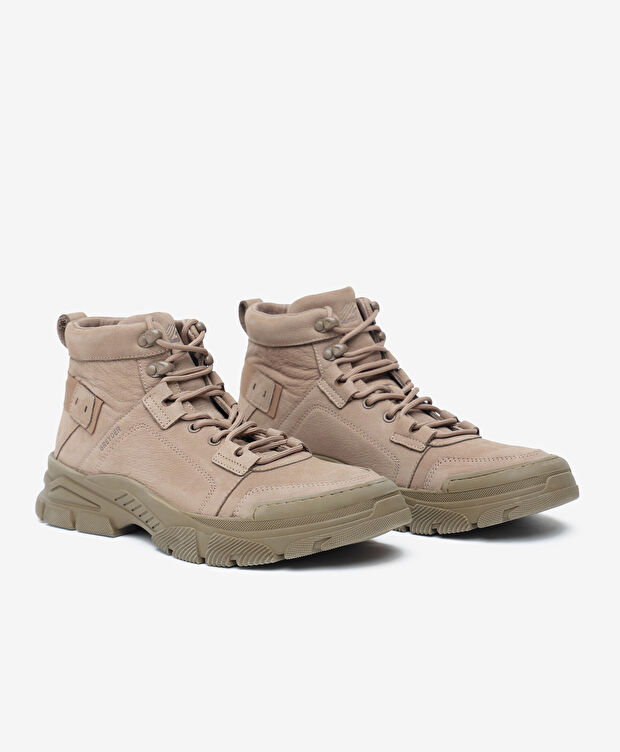 Erkek Koyu Vizon Hakiki Deri Bot - 3