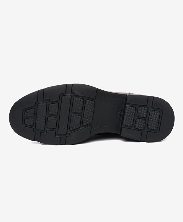 Erkek Siyah Hakiki Deri Military Bot - 5