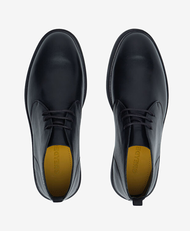 Erkek Siyah Hakiki Deri Bot - 5