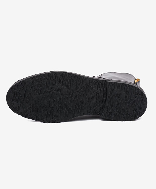 Erkek Siyah Hakiki Deri Bot - 5