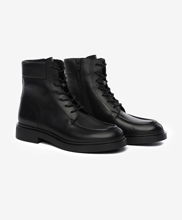 Erkek Siyah Hakiki Deri Bot - 3