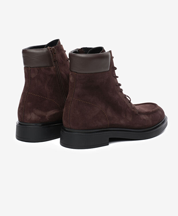 Erkek Kahverengi Hakiki Deri Bot - 4