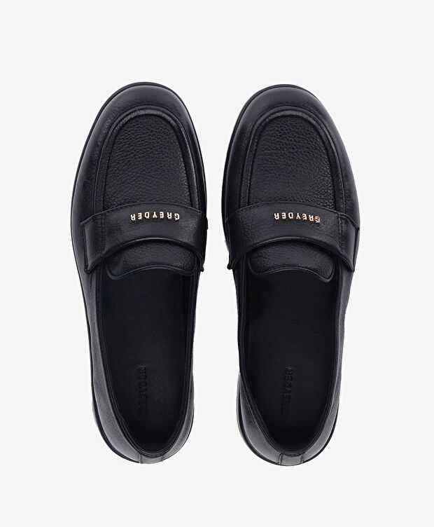 Kadın Siyah Hakiki Deri Loafer Ayakkabı - 5