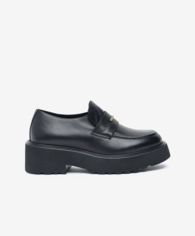 Kadın Siyah Hakiki Deri Loafer Ayakkabı - 1