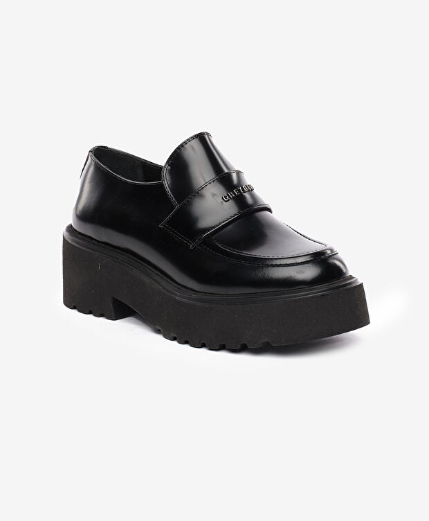 Kadın Siyah Hakiki Deri Loafer Ayakkabı - 2