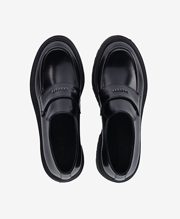 Kadın Siyah Hakiki Deri Loafer Ayakkabı - 5