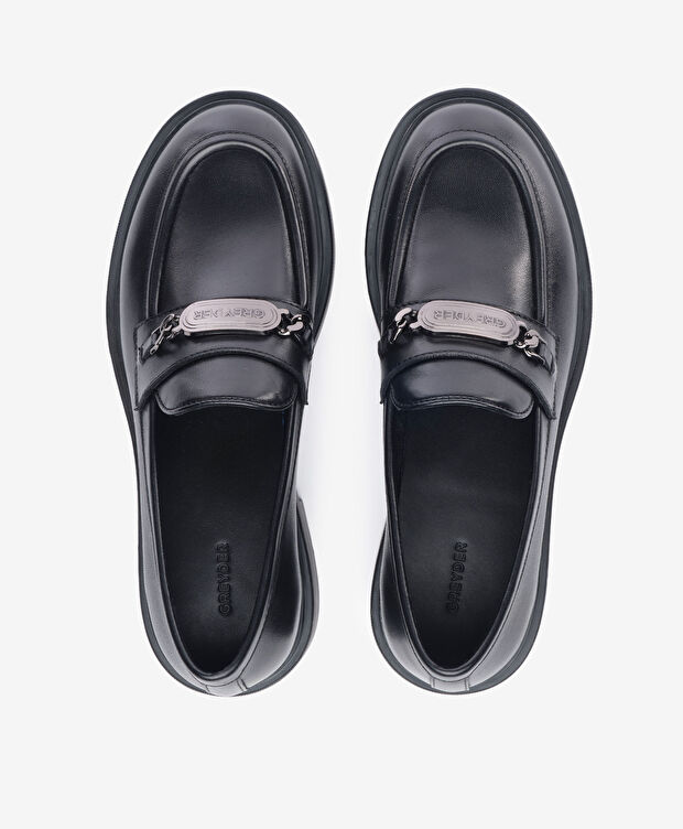Kadın Siyah Hakiki Deri Loafer Ayakkabı - 5