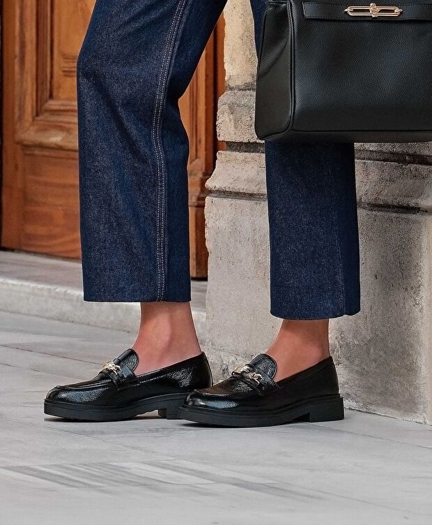 Kadın Siyah Hakiki Deri Loafer Ayakkabı - 7