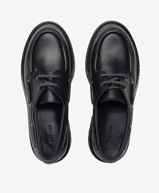 Kadın Siyah Hakiki Deri Loafer Ayakkabı - 5