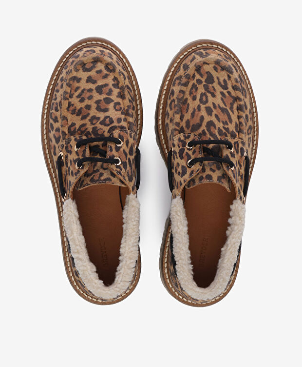 Kadın Leopar Hakiki Deri Loafer Ayakkabı - 5