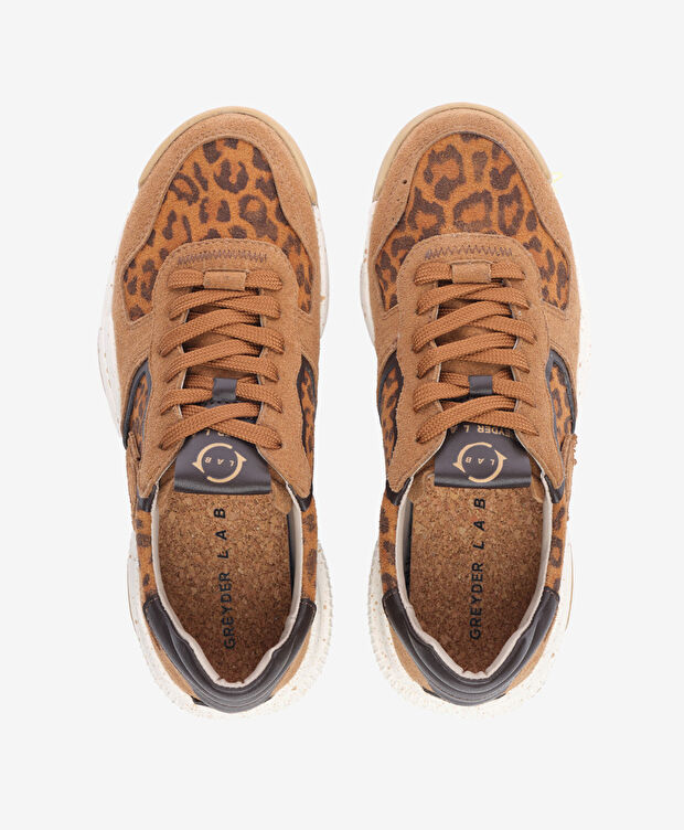 Greyder LAB Kadın Leopar Hakiki Deri Spor Ayakkabı - 5