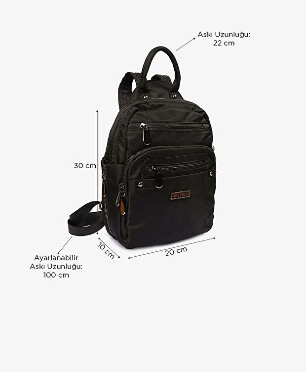 Kadın Siyah Sırt Çantası - 2