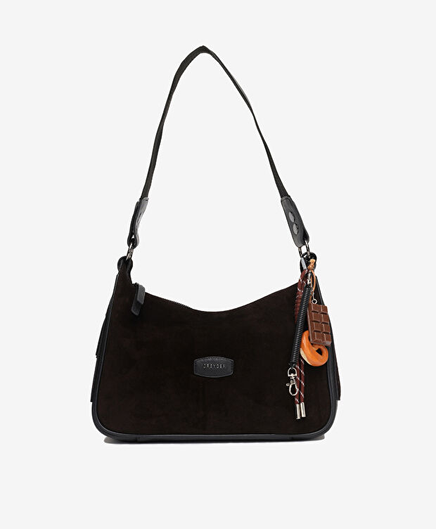 Kadın Siyah Hakiki Deri Omuz Çantası - 1