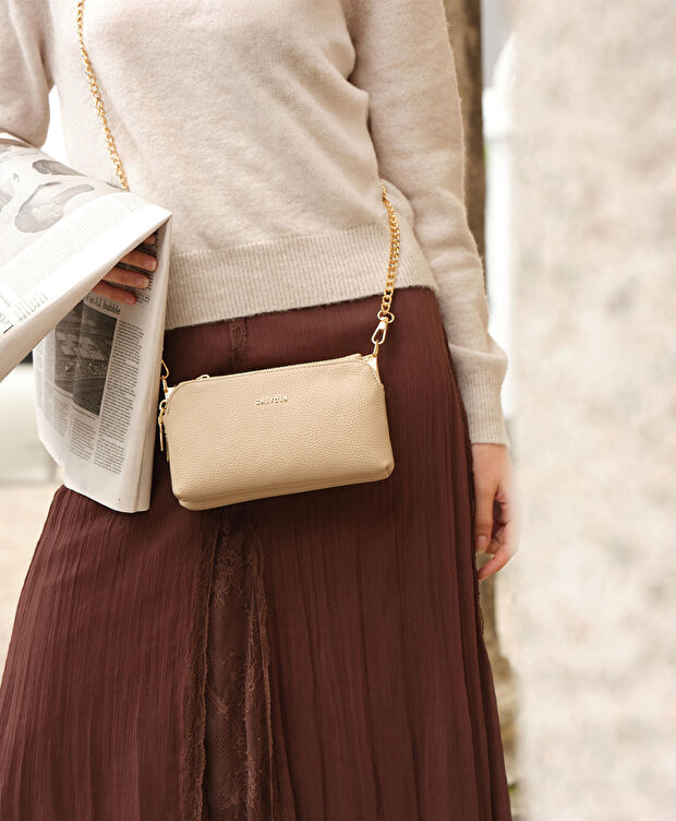 Kadın Koyu Bej Çapraz Çanta - 7