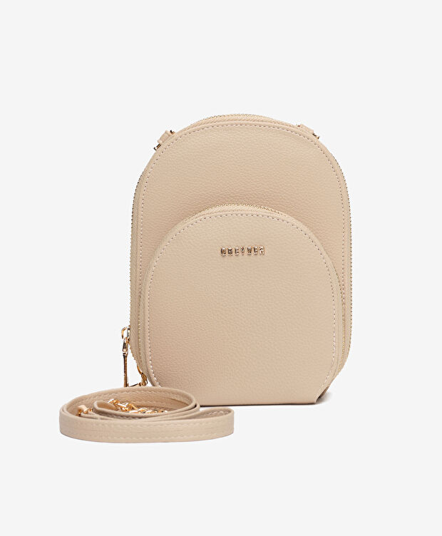 Kadın Koyu Bej Çapraz Çanta - 3