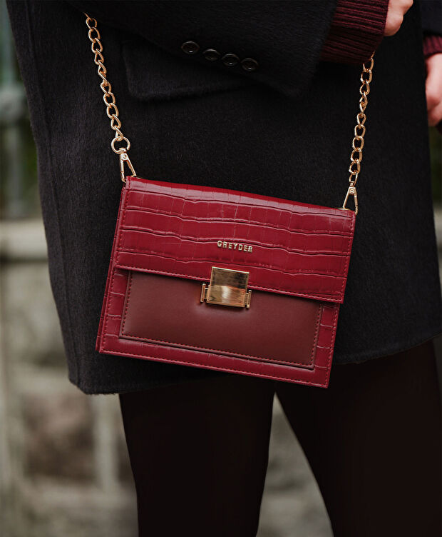 Kadın Bordo Çapraz Çanta - 7