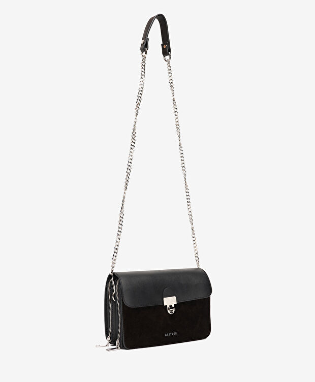 Kadın Siyah Hakiki Deri Çapraz Çanta - 6