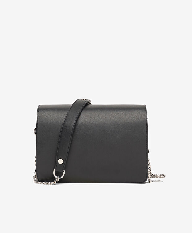 Kadın Siyah Hakiki Deri Çapraz Çanta - 4