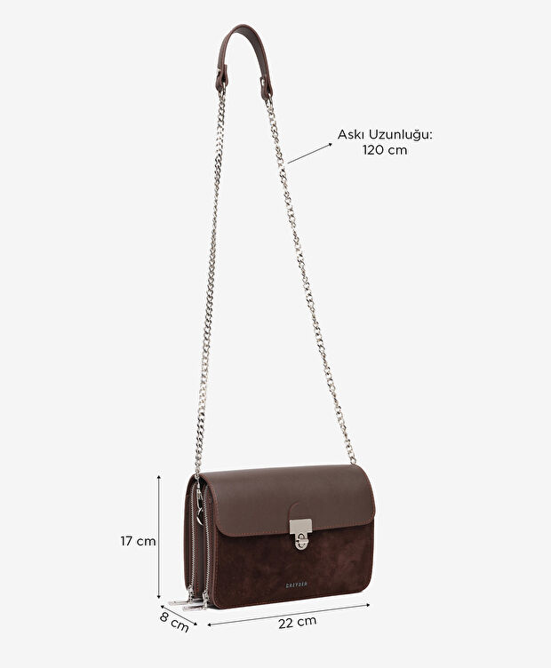 Kadın Kahverengi Hakiki Deri Çapraz Çanta - 2