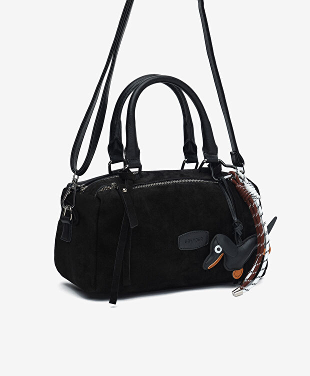 Kadın Siyah Hakiki Deri Çapraz Çanta - 5