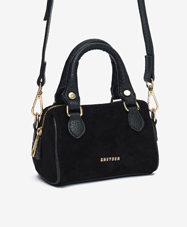 Kadın Siyah Hakiki Deri Çapraz Çanta - 6