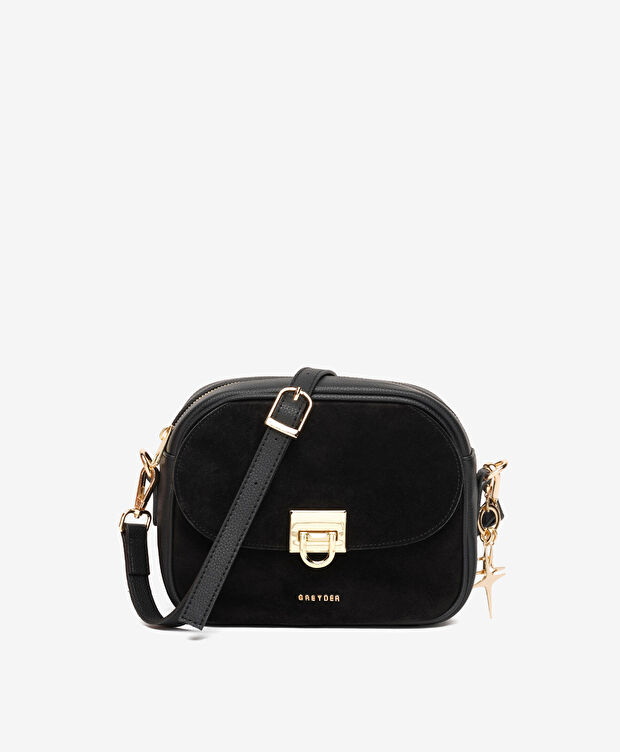 Kadın Siyah Hakiki Deri Çapraz Çanta - 1