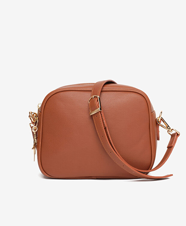 Kadın Taba Hakiki Deri Çapraz Çanta - 4