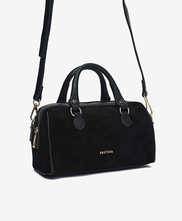 Kadın Siyah Hakiki Deri Çapraz Çanta - 6