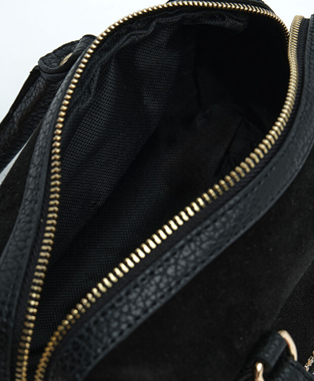 Kadın Siyah Hakiki Deri Çapraz Çanta - 5