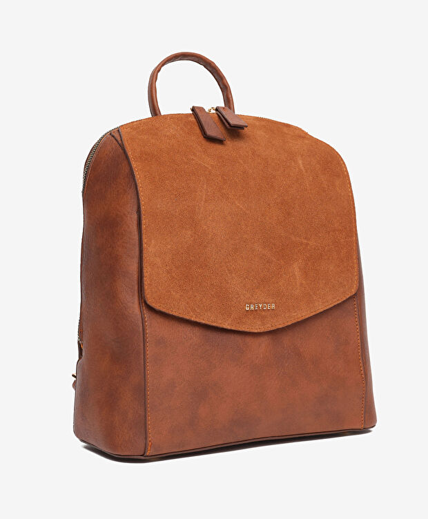 Kadın Taba Hakiki Deri Sırt Çantası - 5