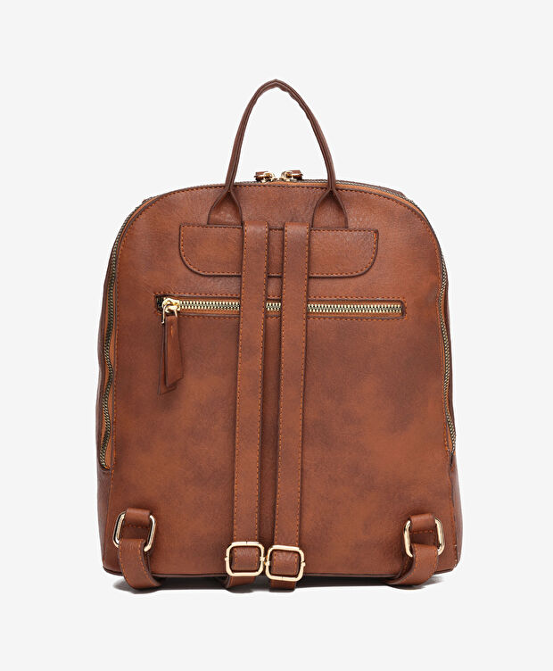 Kadın Taba Hakiki Deri Sırt Çantası - 3