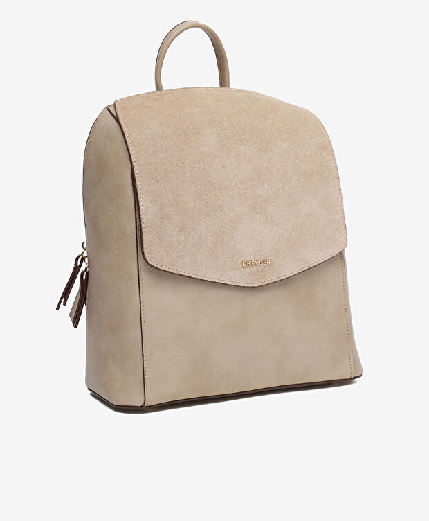 Kadın Vizon Hakiki Deri Sırt Çantası - 5