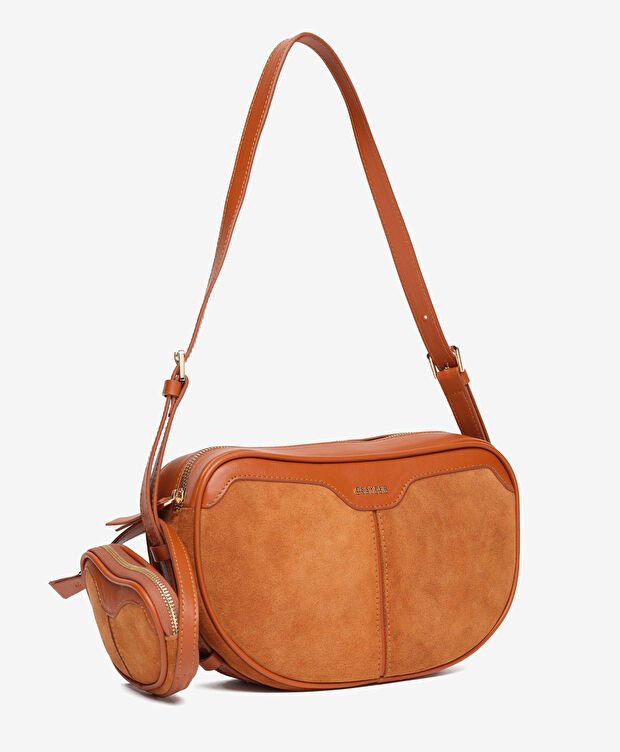 Kadın Taba Hakiki Deri Çapraz Çanta - 5