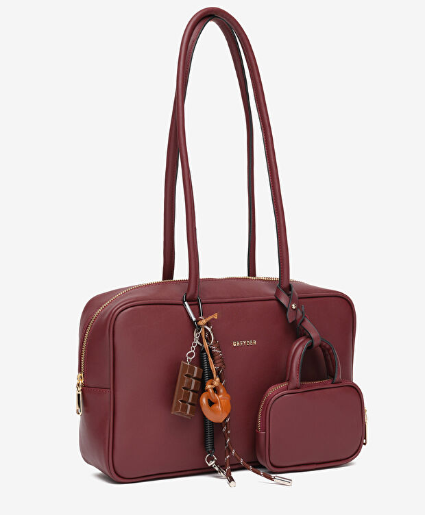 Kadın Bordo Omuz Çantası - 6