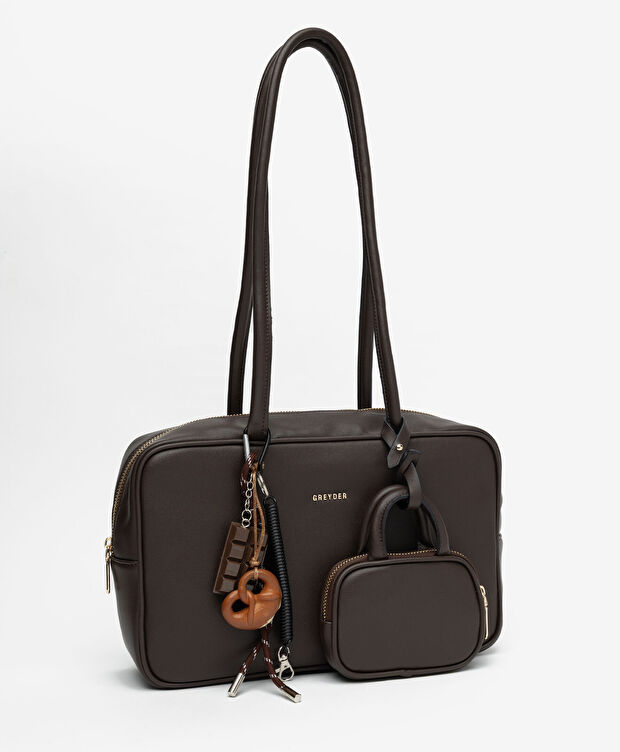 Kadın Kahverengi Omuz Çantası - 6