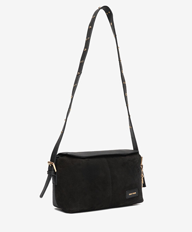 Kadın Siyah Hakiki Deri Çapraz Çanta - 6