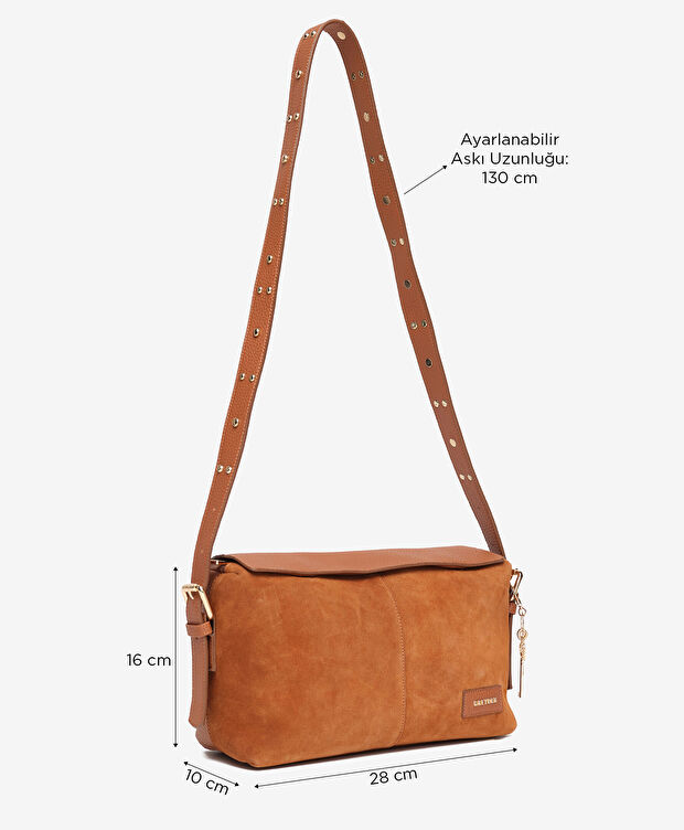 Kadın Taba Hakiki Deri Çapraz Çanta - 2