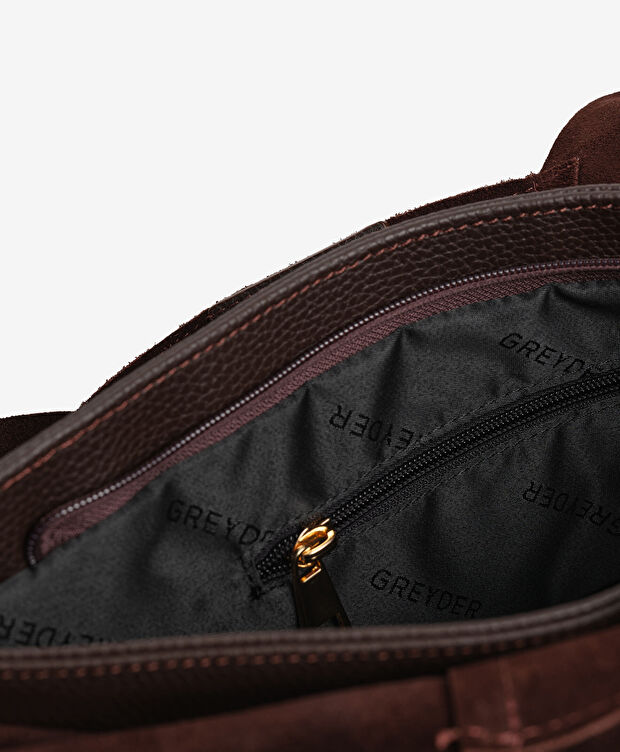 Kadın Kahverengi Hakiki Deri Omuz Çantası - 4