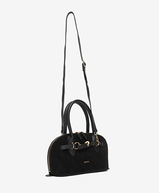 Kadın Siyah Hakiki Deri Çapraz Çanta - 6