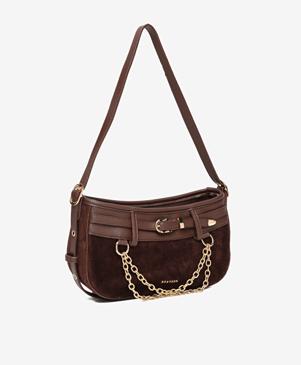 Kadın Kahverengi Hakiki Deri Çapraz Çanta - 5